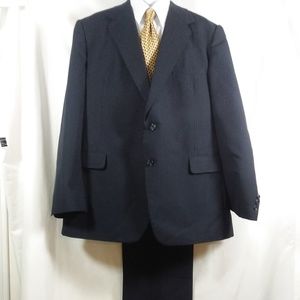 Giussepi Verdi 100% Polyester Blue Pinstripe Suit